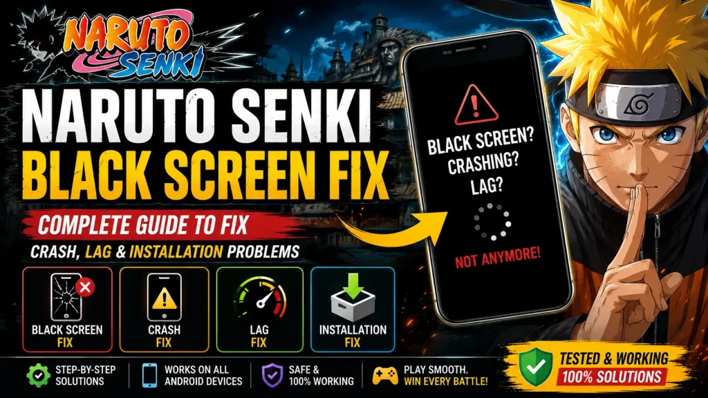 Naruto Senki Black Screen Fix